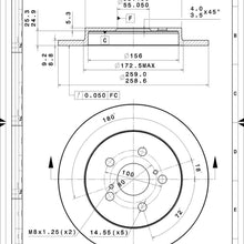 Disc Brake Rotor Rear Magneti Marelli 1AMVR20227