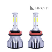 ALLTIMES 4 Side H11 H8 H9 LED Headlight Super Bright 6000K White High Low Beam L