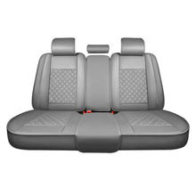 14PC Gray Universal 5-Seats Car Seat Cover PU Leather Full Set Protector Cushion