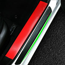 4pcs Universal Carbon Fiber Car Door Sill Scuff Plate Cover Panel Step Protector