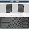 Floor Mats Liners for 2014-2020 Nissan Rogue Black All Weather Protector 3pc Kit