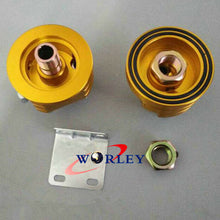 AN10 Oil Cooler Filter Relocation Male Fitting Adapter Sandwich Plate kits Gold