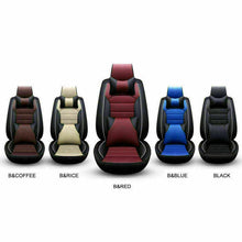 Universal 5D Car Seat Cover 5-Seats Front Rear PU Leather Cushion Pillow Gift US