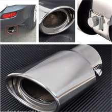 Chrome Stainless Steel Car Rear Exhaust Pipe Tail Throat Muffler Pipe Universal