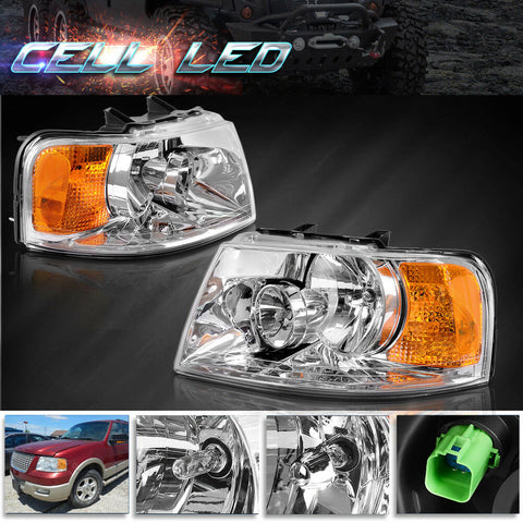 For 2003 2004 2005 2006 Ford Expedition Headlights 03 04 05 06 Replacement Lamp