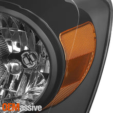 Fit 2006-2008 Dodge Ram 1500 06-09 2500 3500 Black Headlights Lights Left+Right