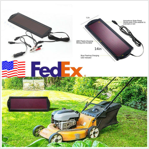 USA Stock 12 Volt Solar Battery Maintainer Charger Tender Trickle 1.8W Universal