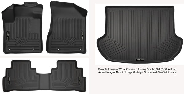 Husky Liners WeatherBEATER Black Floor Mats / Cargo Set For Nissan Rogue 14-20