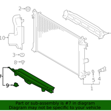 Genuine Toyota Radiator Support Baffle 16592-F2010