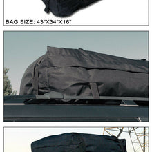 Black Rainproof Roof Top Cargo Carrier Bag Travel Luggage Storage For Toyota T01