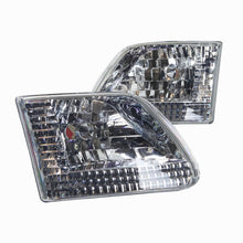 Euro Headlights for 1997-2003 Ford F-150 F-250 Expedition - Chrome/Clear