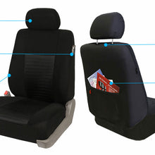Full Interior Set Black Seat Covers Auto Car w/ Black All Weather Floor Mats