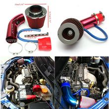 Universal Car Cold Air Intake Filter Induction Pipe Power Flow Hose System Red