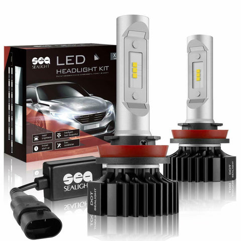 SEALIGHT H11/H8/H9 LED Headlight Bulbs Kits Cool White 6500K Low Beam&Fog Lights