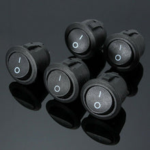 5Pcs 2-PIN ON-OFF SPST Round Dot Boat Car Rocker Toggle Switch&Waterproof Cover