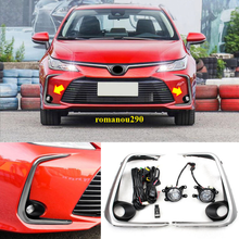 For Toyota Corolla Altis 2019-2020 LED Front Fog Lamp Kit w/switch Harness Frame