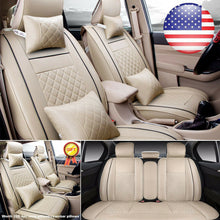 Universal 5-Seats Car Sit Covers PU Leather Front+Rear Cushions Car Accessories