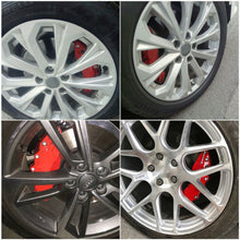 4PCS 3D Red Car Universal Disc Brake Caliper Covers Front & Rear Accessories Kit