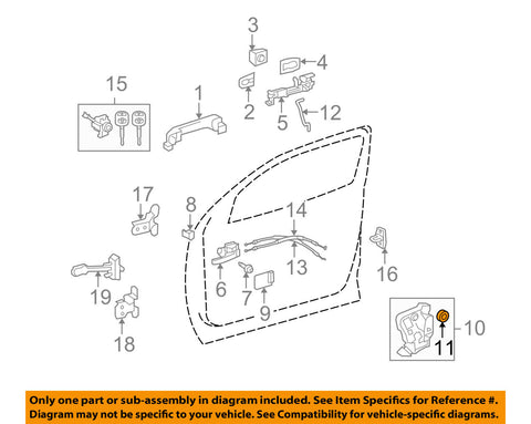 TOYOTA OEM Lock -Rear Door-Lock Assembly Seal 69318AA010