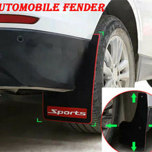 4x Flexible Sports Automobile Fender Splash Guards Wheel Mud Flaps Black+Red US