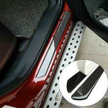 4x New Carbon Fiber Car Scuff Plate Door Sill Panel Step Protector Guard Cover