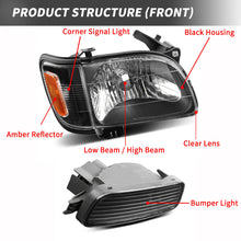 for 2001-2004 Toyota Tacoma Headlights+Corner Signal Lamps+Bumper Light Pair