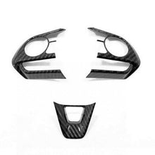 3pcs For 2020 Toyota Corolla Carbon Fiber Style Steering Wheel Frame Cover Trim