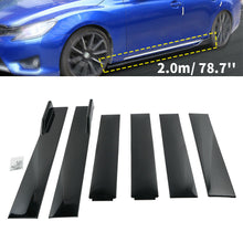 78.7" Side Skirts Rocker Panel Splitter Lips Black For Toyota Corolla 1987-2021