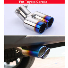 1pcs Blue Dual Outlets Exhaust Muffler Tip For Toyota Corolla 2014-2020