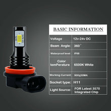 CHUSYYRAY LED Fog Driving Light H11 H9 H8 6000K Super Bright 30Days Free Return