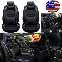 3D PU Leather Car SUV Seat Cover 5-Seats Front+Rear Cushion Black Universal Fit