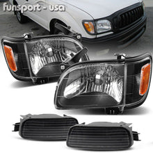 for 2001-2004 Toyota Tacoma Headlights+Corner Signal Lamps+Bumper Light Pair