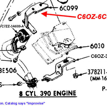 1966 1969 FORD TORINO TALLADEGA FAIRLANE COMET POWER STEERING HOSE BRACKET 1967