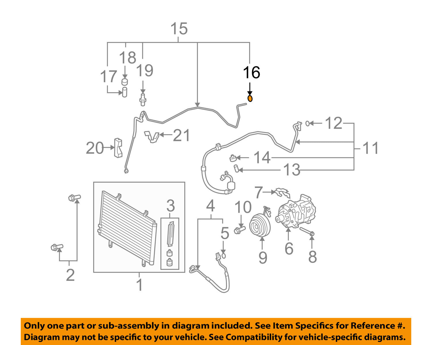 TOYOTA OEM A/C AC Condenser/Compressor/Line-Liquid Line Seal 9006908011