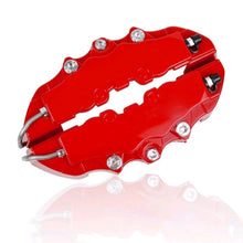 3D 4PCS Car Universal Disc Brake Caliper Covers Front & Rear Kit w/Keyring Red