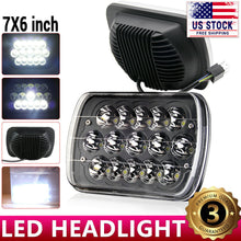 Black 5X7 7x6 LED Headlight For 1986-1995 Jeep Wrangler YJ 1984-2001 Cherokee XJ