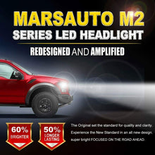 Marsauto H11/H8/H9 LED Headlight Bulb Kit 12000LM 6000K Low Beam/Fog Light Bulbs