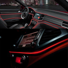 2M Red Auto Car LED EL Wire Light Strip Interior Atmosphere Glow Neon Lamp Decor