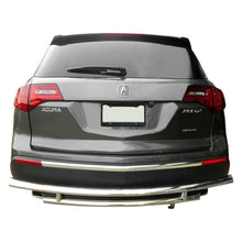 For Nissan Rogue 14-20 Black Horse Double Layer Polished Rear Bumper Guard