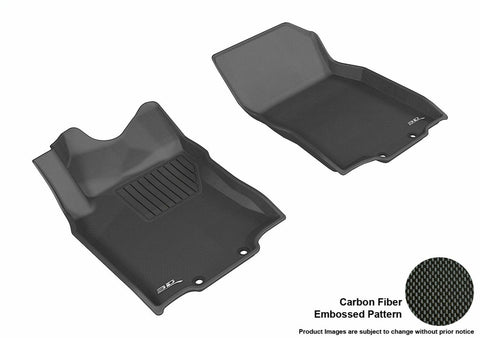 For 14-20 Nissan Rogue Rogue Sport Carbon Pattern Black All Weather Floor Mat