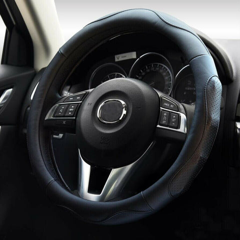3D Massage Car Steering Wheel Cover For Car PU Leather Black Fit 38cm / 15 in