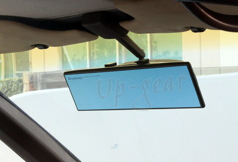 Universal Broadway Flat Interior Clip On Rear View Blue Tint Mirror 300MM Wide