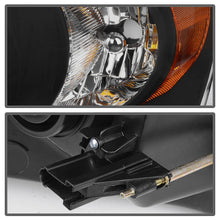 for 2006-2008 Dodge Ram 1500 2500 3500 Black Amber Headlights Headlamps Assembly