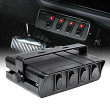 1*4 Gang 40A On/Off Rocker Switch Box Controller 20A Strobe Light 12V Car Yachat