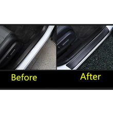 Car Accessories 5D Carbon Fiber Vinyl Wrap 4X Door Sill Protector Trim Stickers