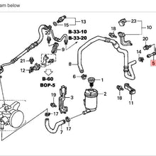 02-05 Civic 1.7 Power Steering Oil Return Pipe Rack&pinion Line Hose Tube OEM