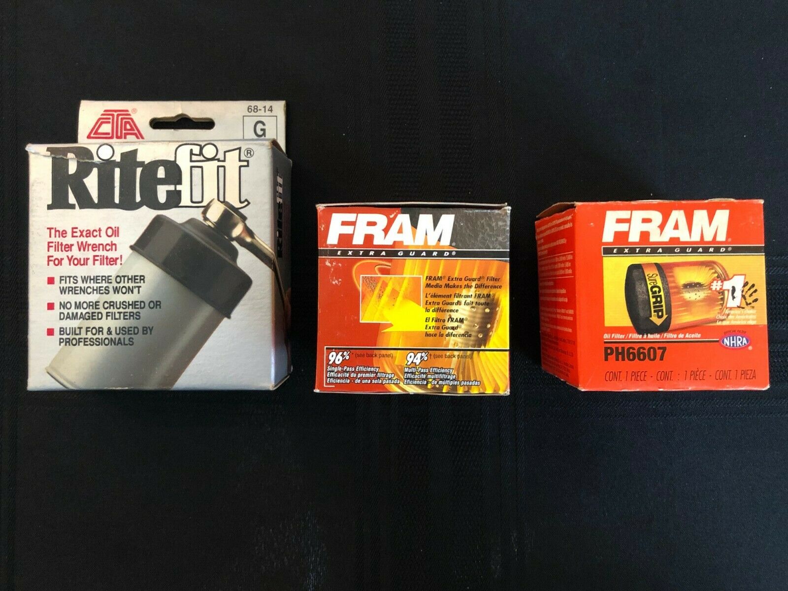 2 (TWO) Fram Oil Filters PH6607 Plus Matching Oil Filter Wrench