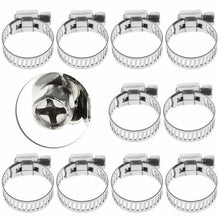 10pcs/pack 3/8"-5/8” Stainless Steel Drive Hose Clamp Fuel Line Worm Clip NEW