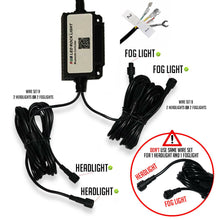 7" RGB LED Halo Headlights + Fog Light Combo Kit For Jeep Wrangler JK 2007-2017