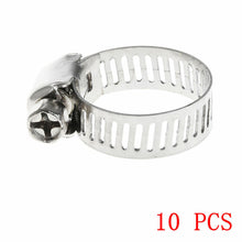 10pcs/pack 3/8"-5/8” Stainless Steel Drive Hose Clamp Fuel Line Worm Clip NEW